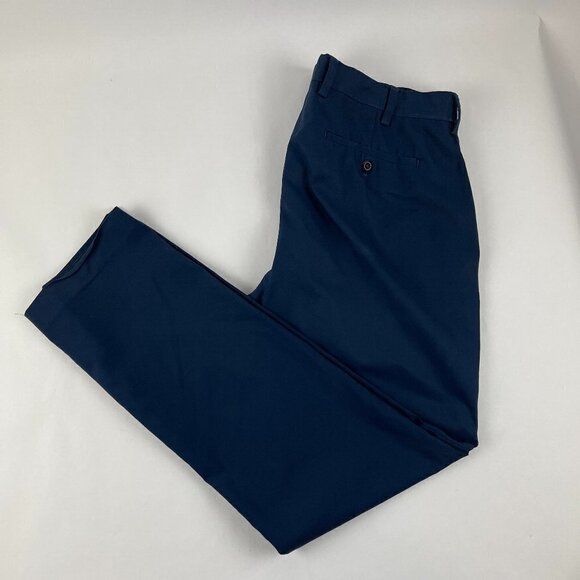 Louis Raphael Tailored Mens Dress Pants Navy Blue Flat Front - Picture 1 of 9